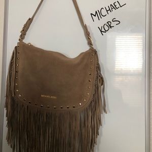 Brown fringe Michael Kors